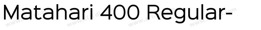 Matahari 400 Regular字体转换